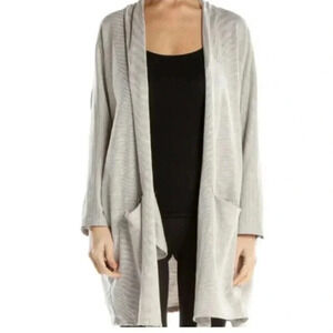 DONNI Striped Ribbed Cardigan Sweater OSFA One Size Fits All Plus Size 0X-4X